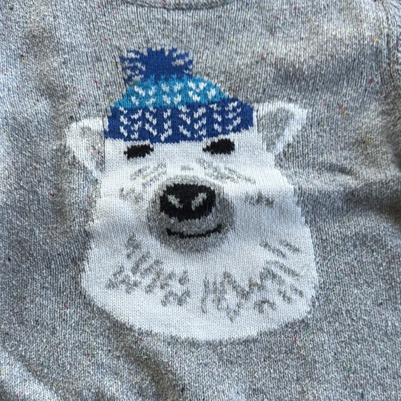 Tucker + Tate Blue and Gray Polar Bear Sweater - Picture 3 of 3